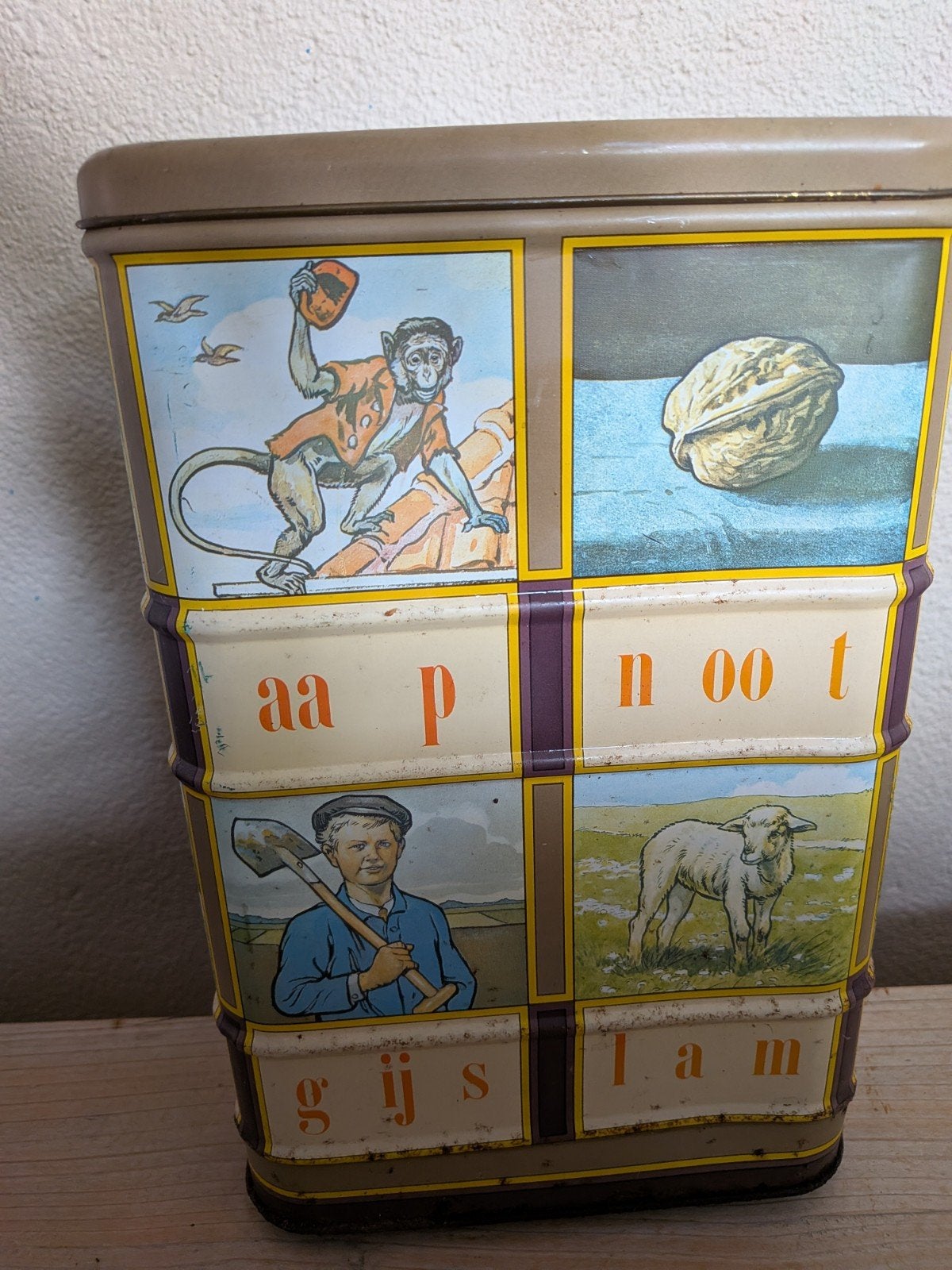 Vintage "Aap Noot Mies" Voorraadblik, Ophalen, Gebruikt, Overige
