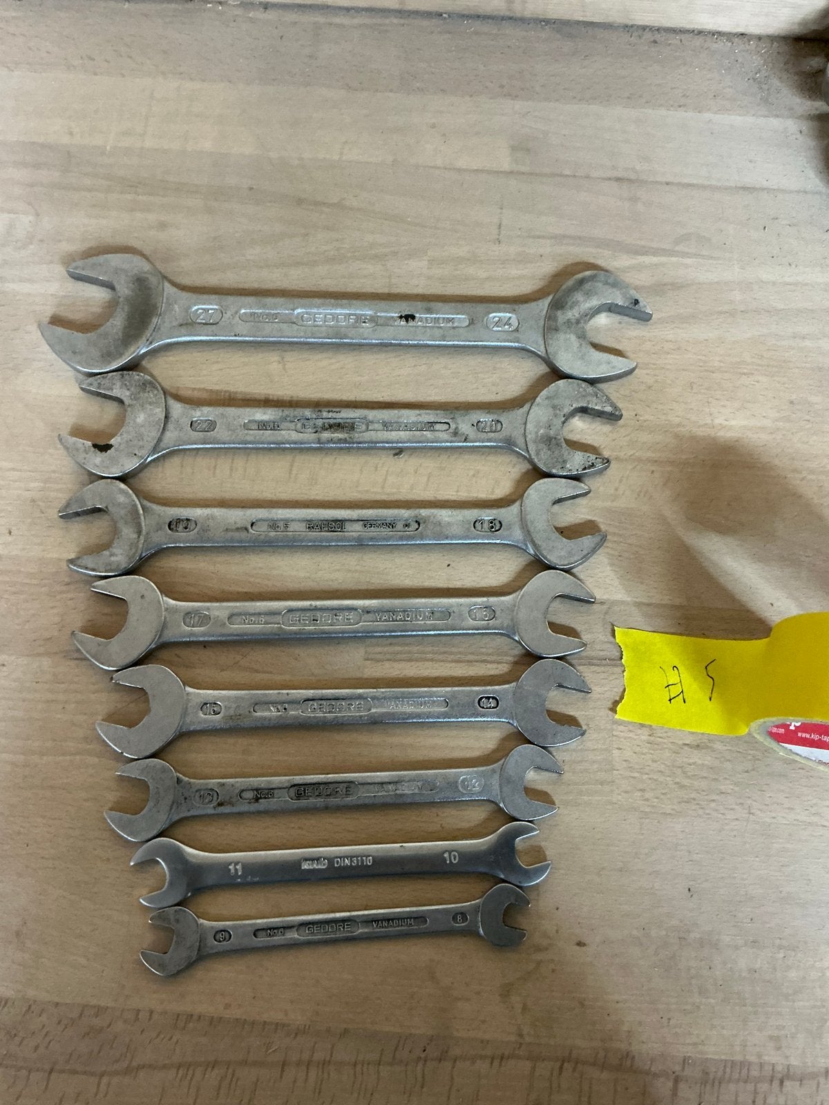 Gedore Steeksleutelset - 8 t/m 21 + 24/27, Ophalen of Verzenden, Gebruikt, Sleutel/ratel, Gedore