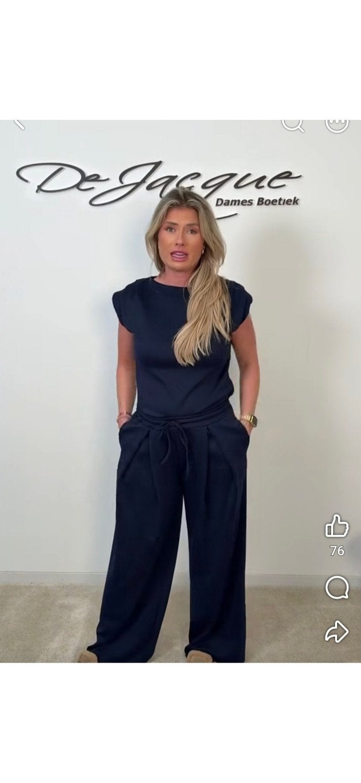 de jacque jogpak donkerblauw, Kleding | Dames, Verzenden, Nieuw