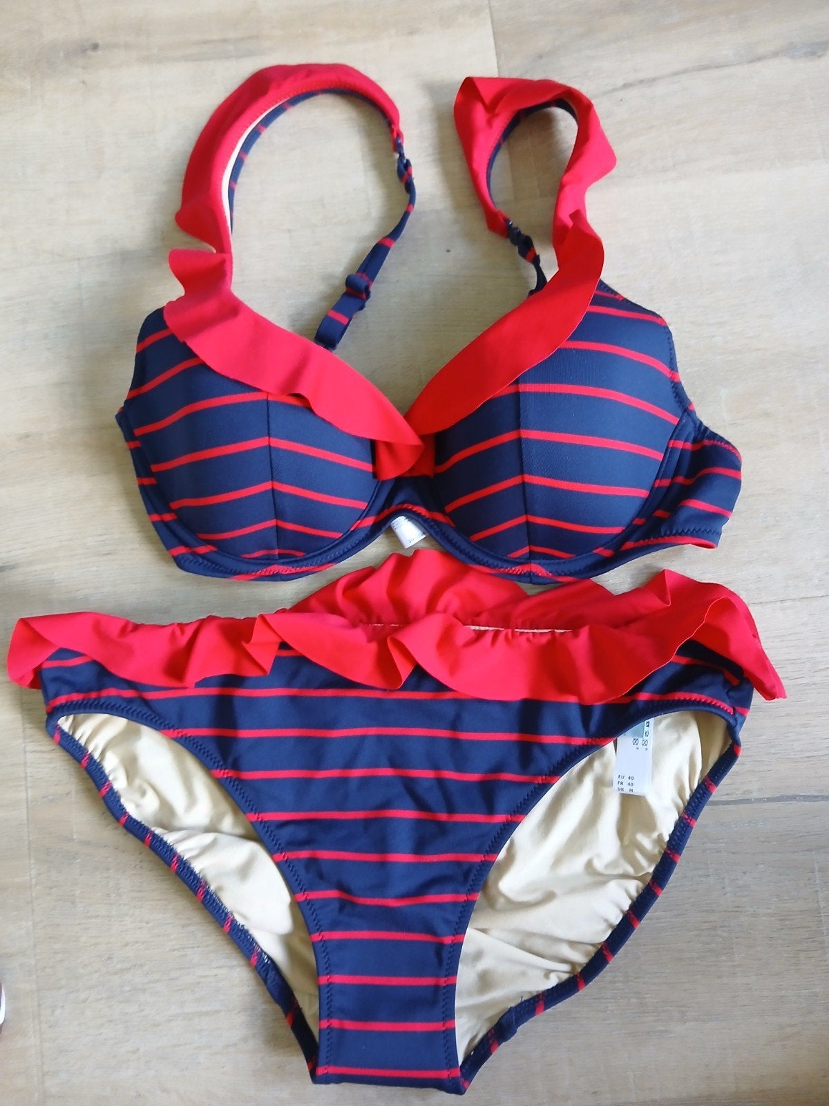Nieuwe Marie Jo bikini maat 75c en 40, voorgevormd (WP 130, Blauw, Marie Jo, Nieuw, Ophalen of Verzenden