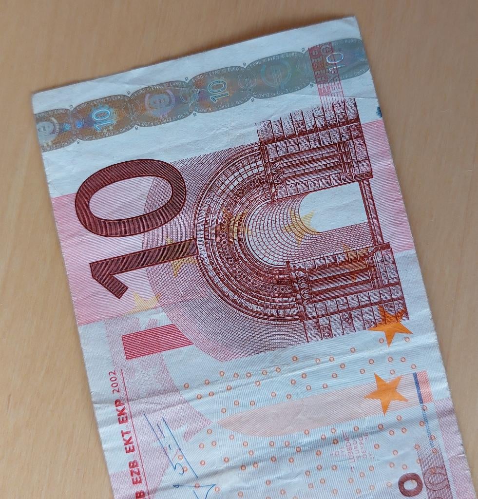 één 10 Eurobiljet uit 2002 - handtekening Trichet landcode U, Ophalen, Frankrijk, 10 euro, Los biljet