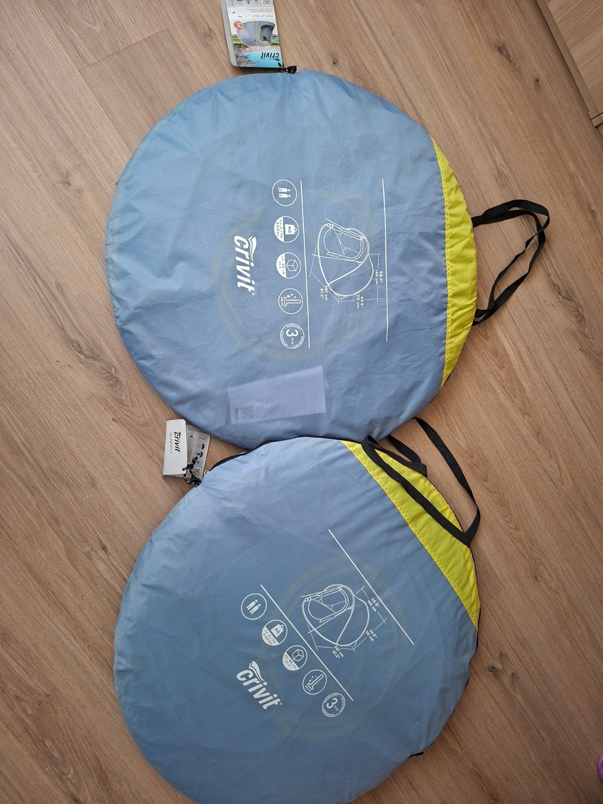 2 pop up tentjes, Ophalen, Tot en met 2
