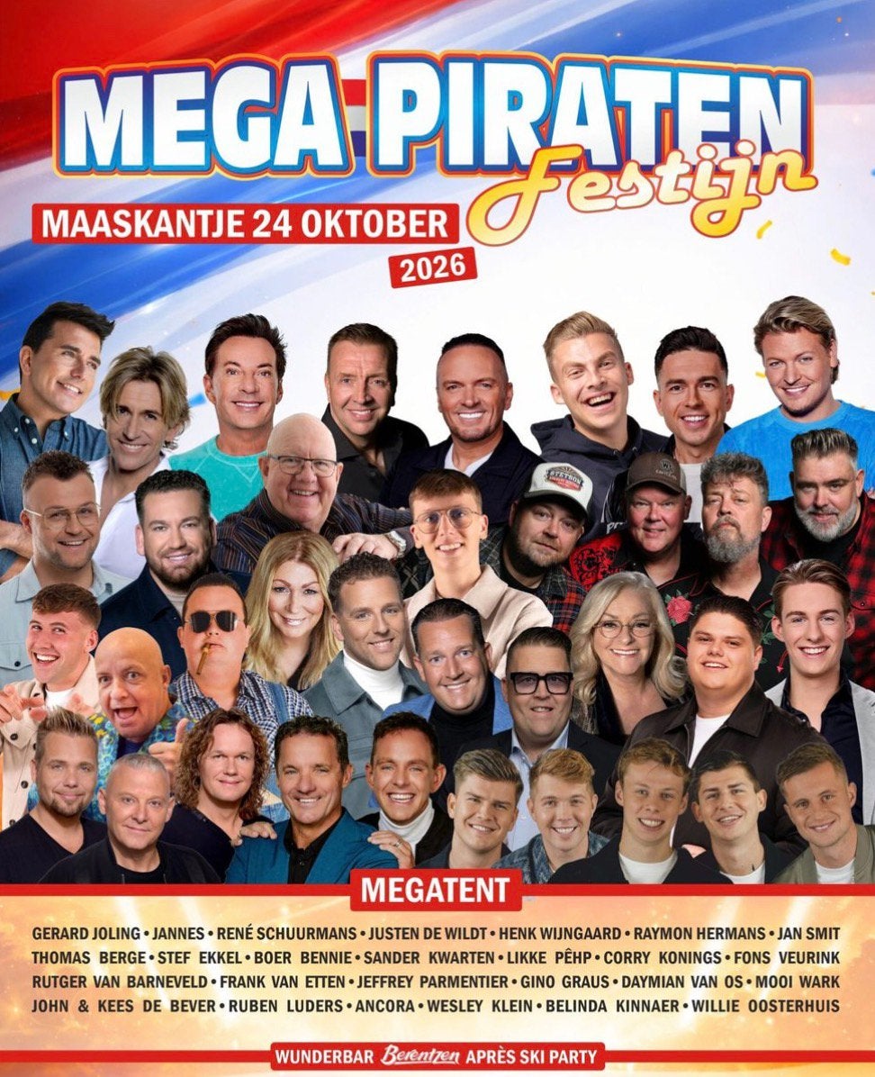 2 tickets Mega Piraten Festijn Maaskantje, Twee personen