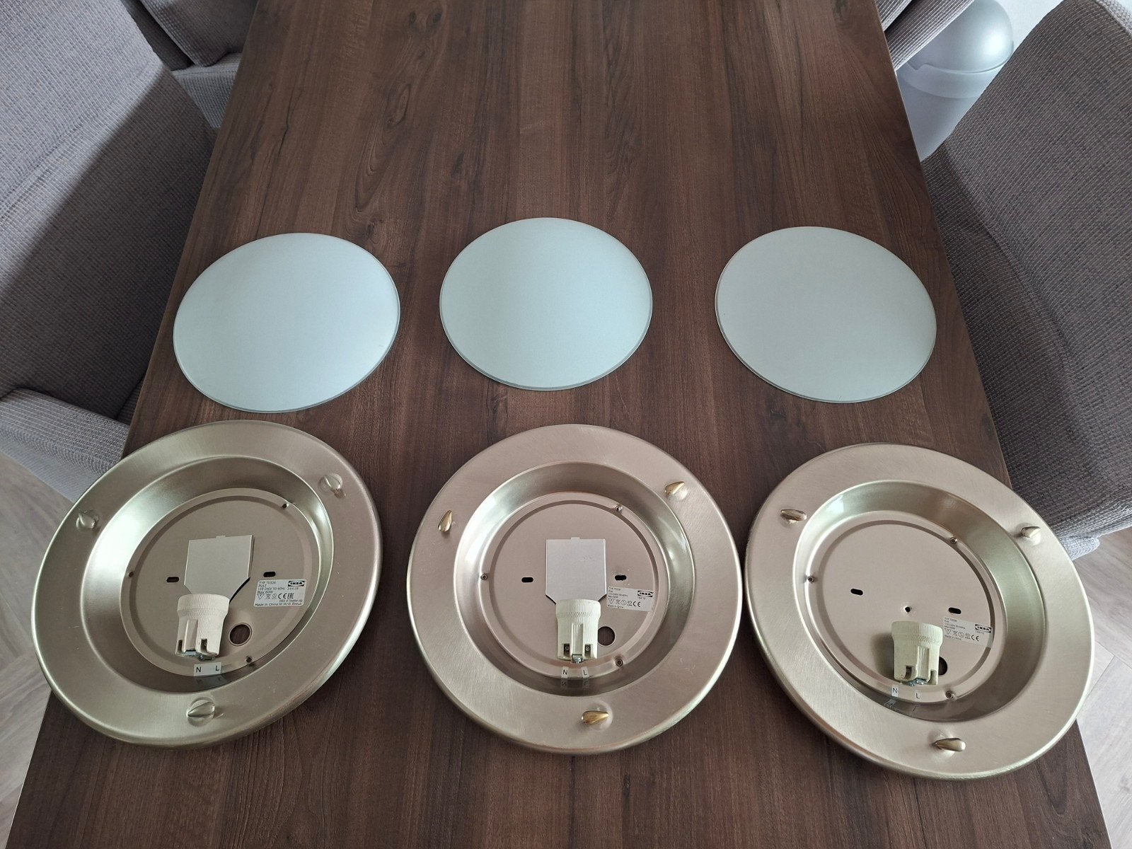 3x Pult plafond lamp exclusief lamp, Huis en Inrichting, Ophalen, Zilver, Gebruikt, Overige stijlen
