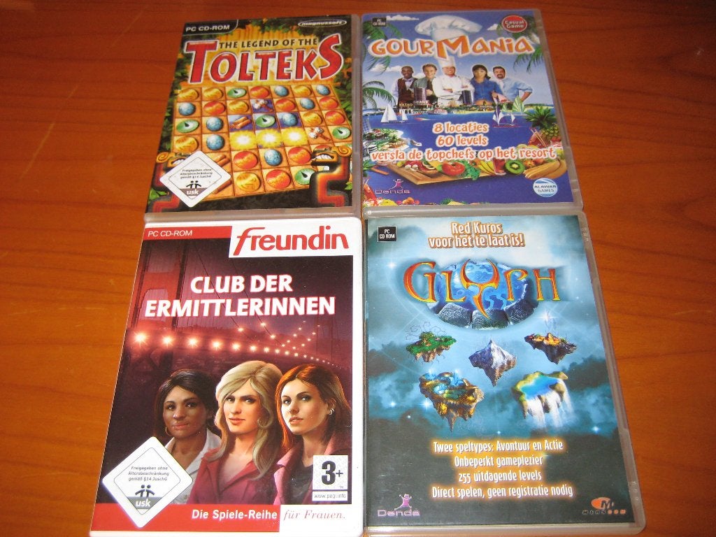 Tolteks, Gourmania, Club der Ermittlerinnen, Glyph, Spelcomputers en Games, Games | Pc, Overige genres, 1 speler, Ophalen of Verzenden