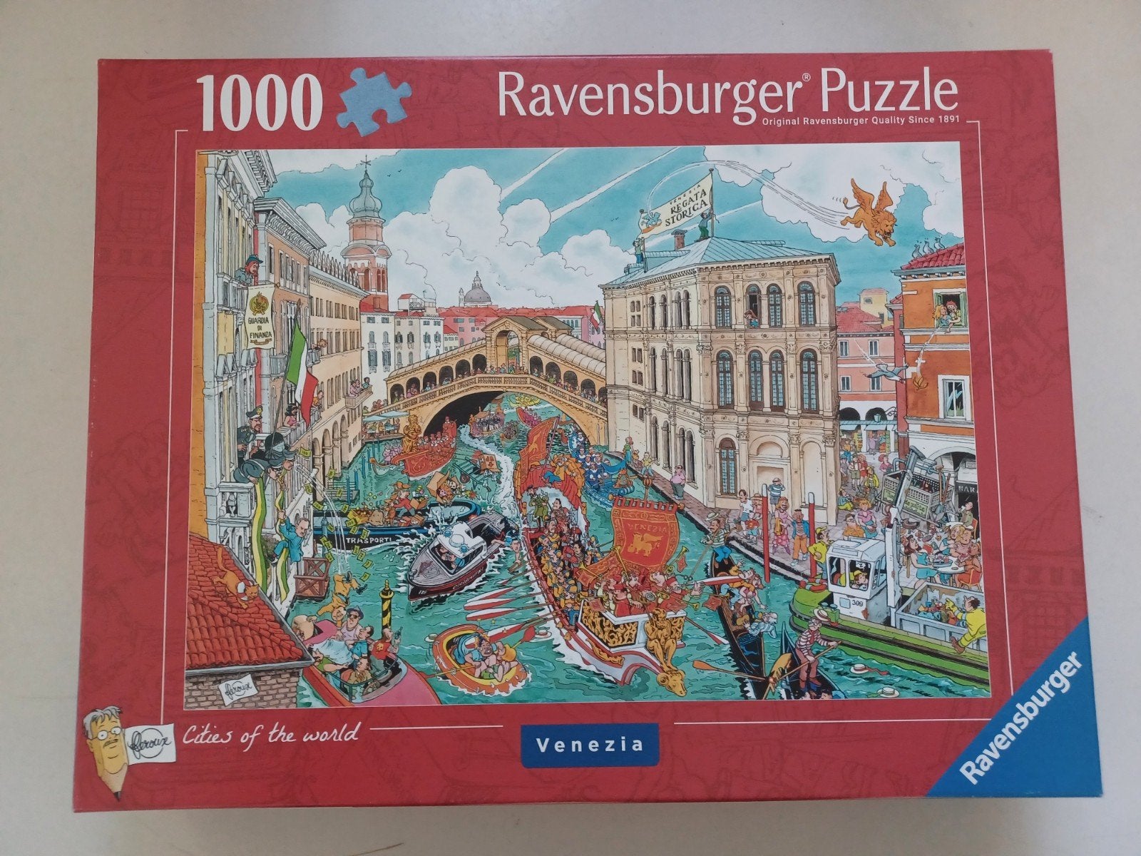 Ravensburger Fleroux puzzel Venezia 1000st, Ophalen, 500 t/m 1500 stukjes, Zo goed als nieuw