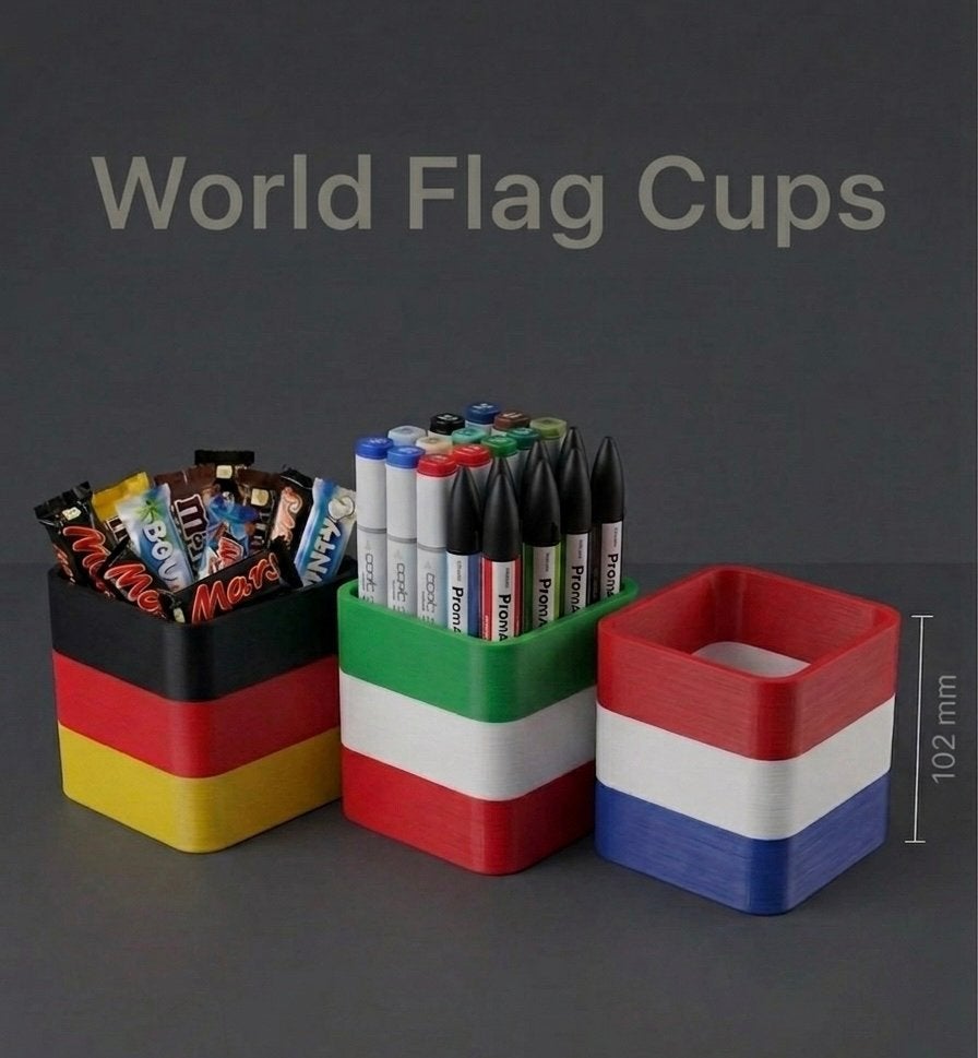 Bureau Organizer Wereld Vlag. Uniek Cadeau, Personaliseerbar, Ophalen of Verzenden, Nieuw