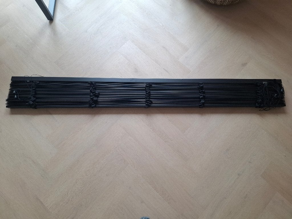 Houten jaloezieën zwart, Huis en Inrichting, Ophalen, Jaloezie, Gebruikt, Zwart