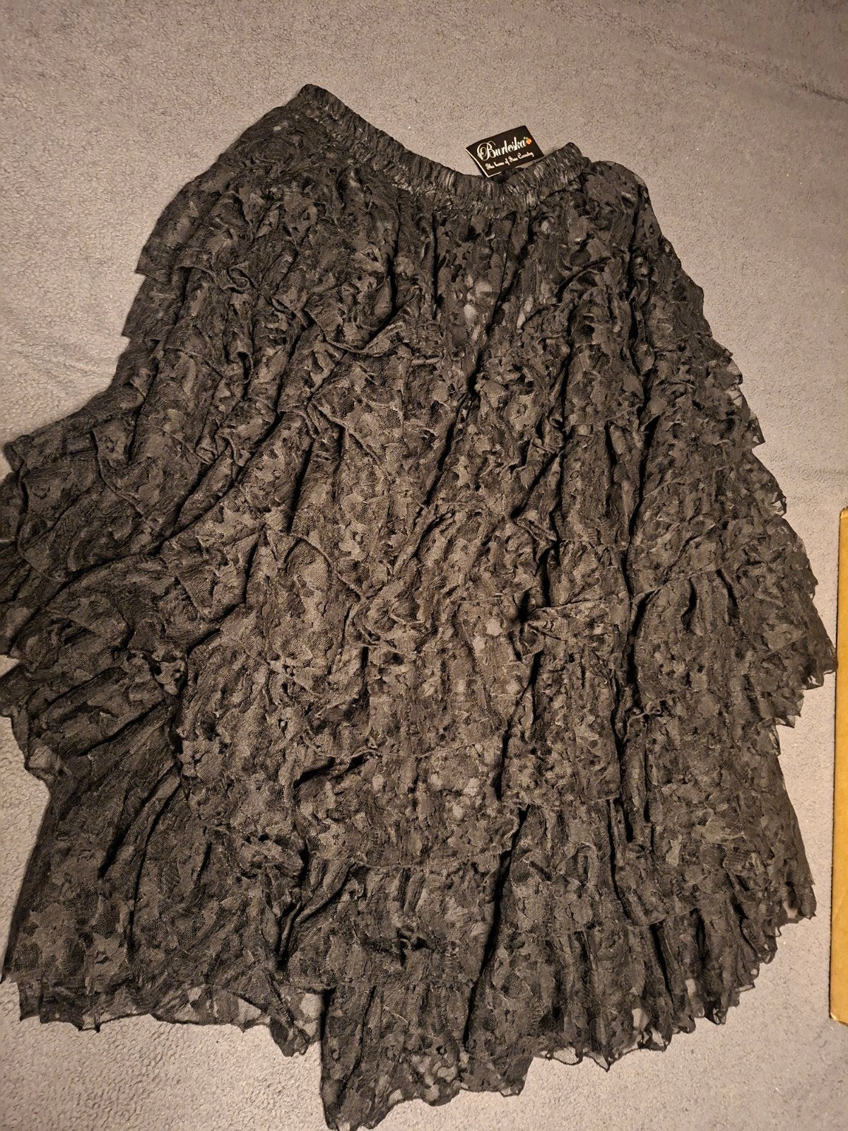 Burleska Amelia Rok Zwart Kant XL/XXL, Kleding | Dames, Zwart, Maat 46/48 (XL) of groter, Nieuw, Burleska
