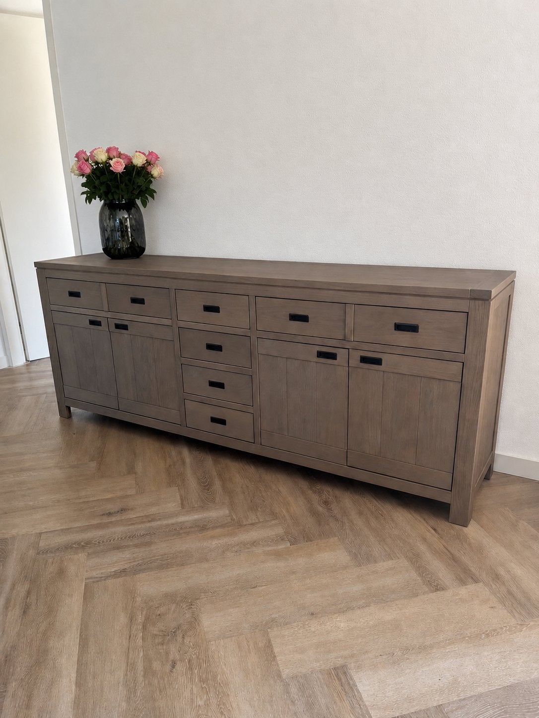 Stijlvol Dressoir met Lades en Deuren - Zo goed als nieuw, Ophalen, Zo goed als nieuw, 200 cm of meer, Met lade(s)