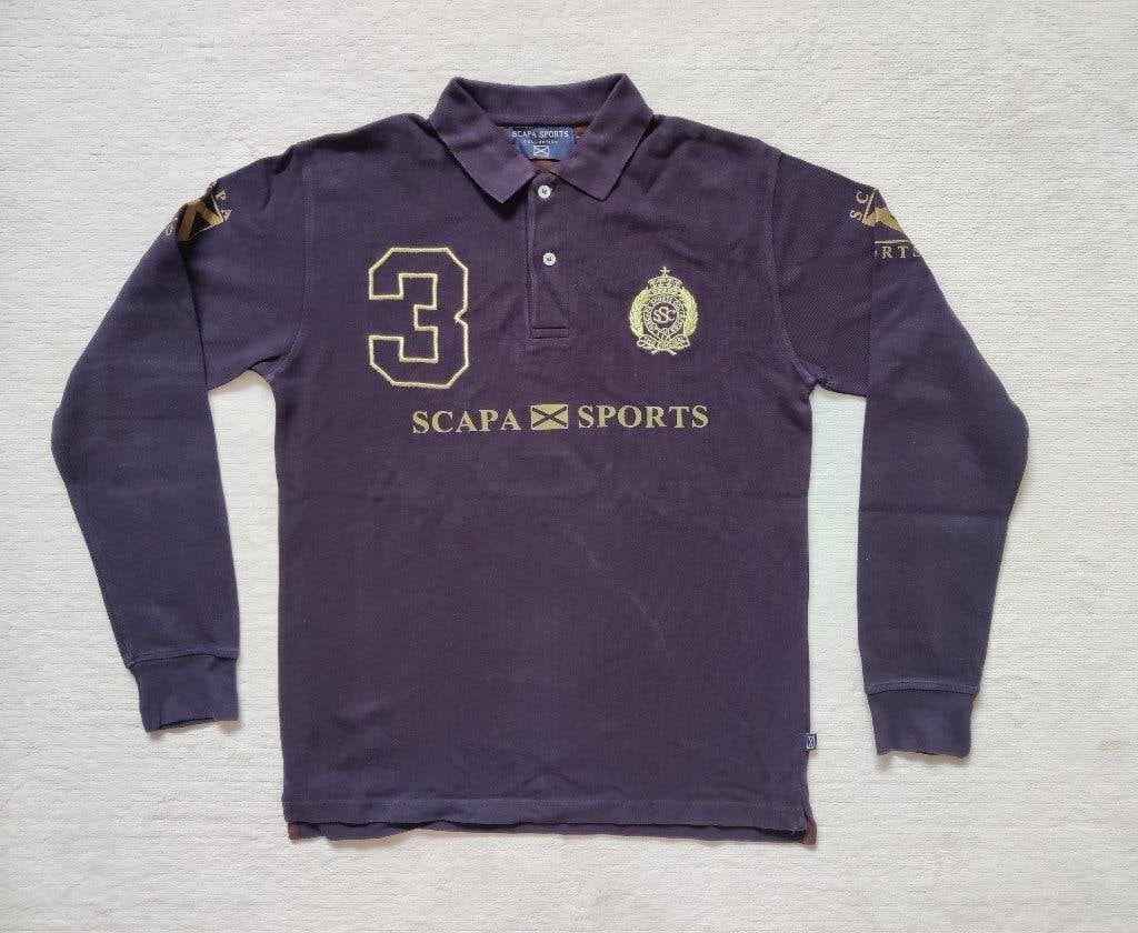 Scapa Sports polotrui zwart met gouden letters en cijfers, Zwart, Ophalen of Verzenden, Zo goed als nieuw, Maat 46 (S) of kleiner
