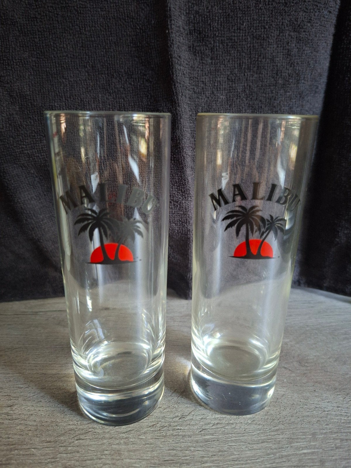 Set van 2 vintage Malibu glazen, Verzamelen, Glas en Borrelglaasjes, Ophalen, Zo goed als nieuw, Overige typen