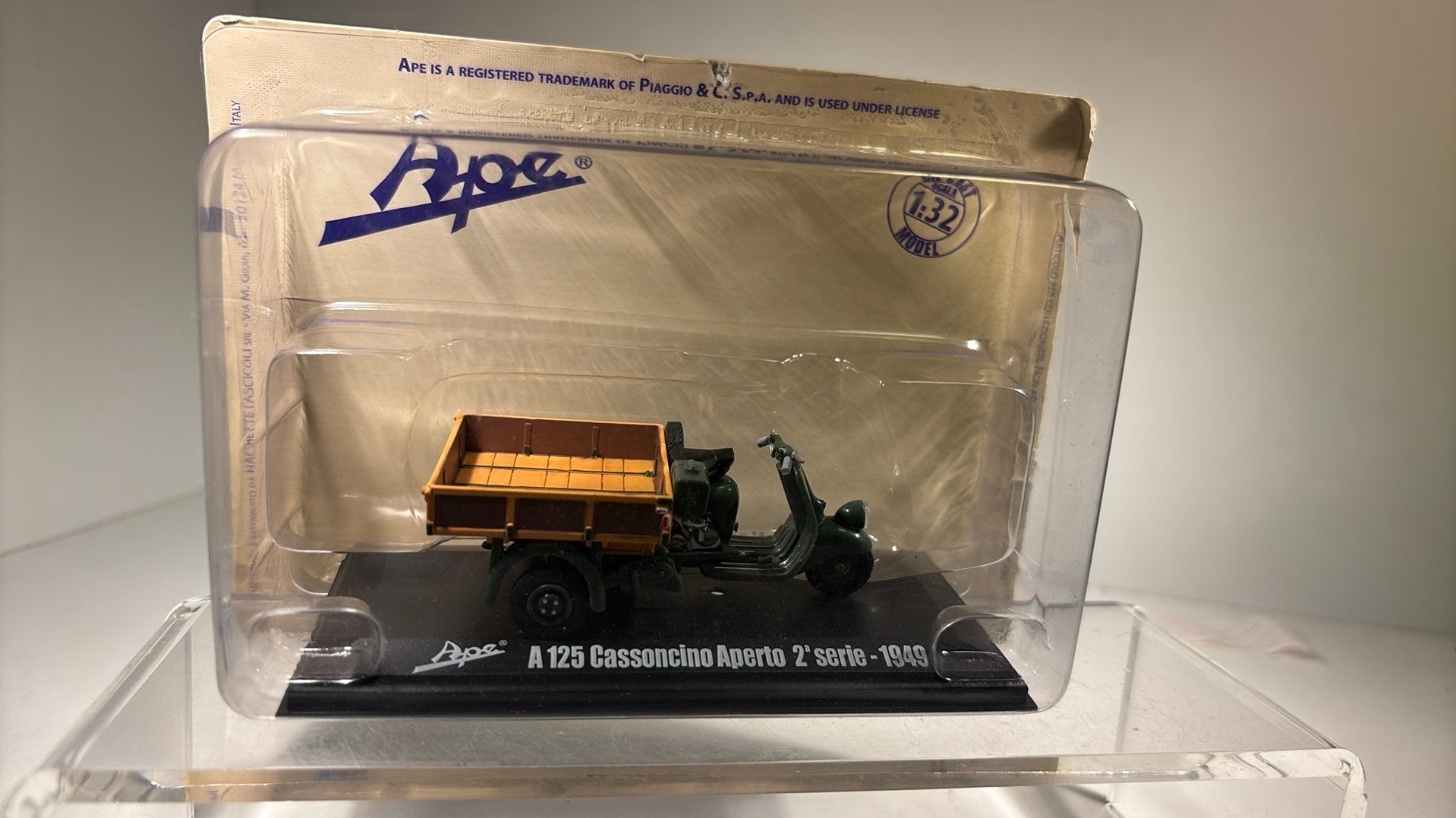 Ape a125 cassoncino aperto 2 serie 1949 1.32, Overige merken, Tractor of Landbouw, Ophalen of Verzenden, A