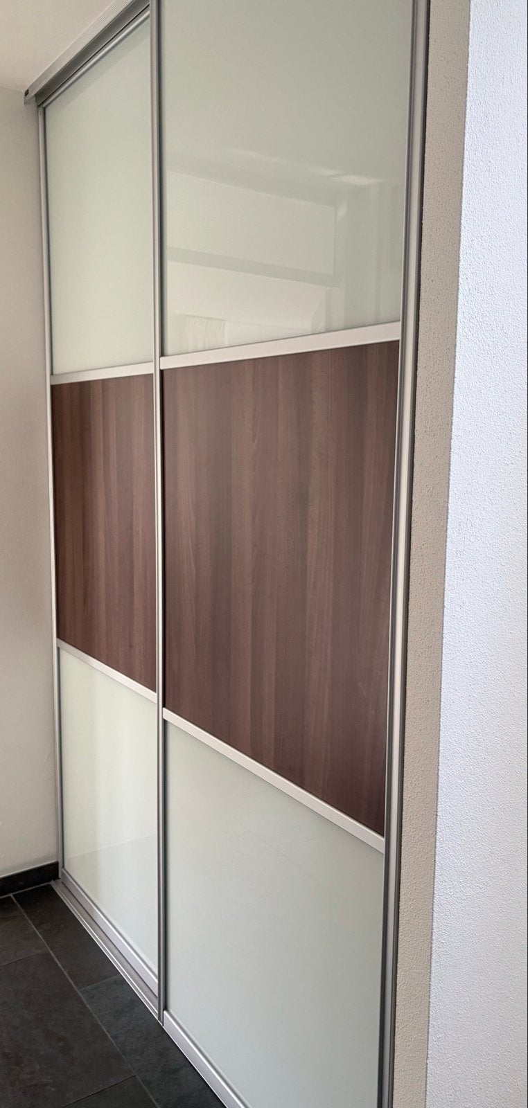 Storemax Schuifdeuren met Rails - 245x89,5 cm, Ophalen, 200 cm of meer, 50 tot 100 cm, Metaal