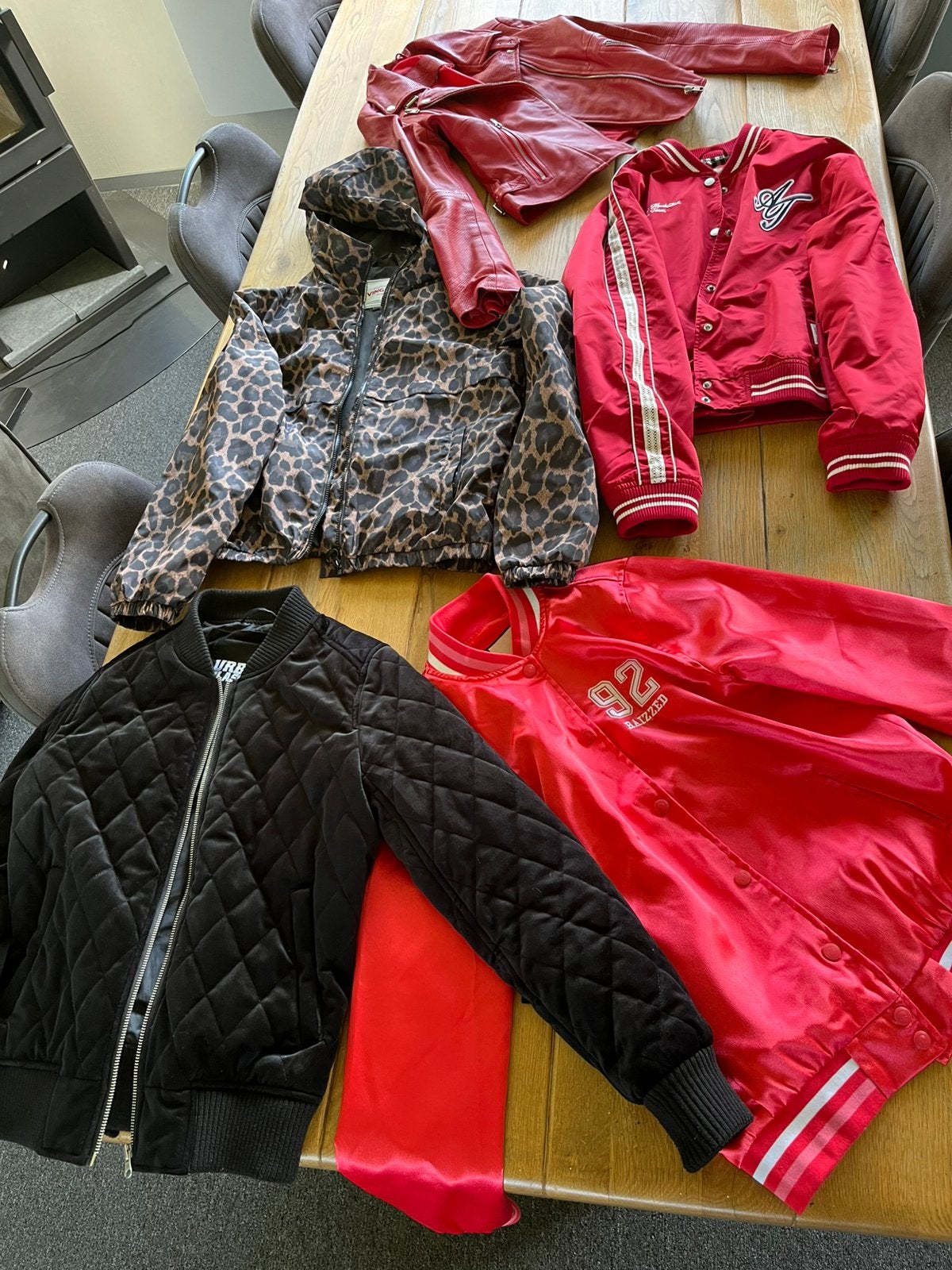 Jassen/ bomber/ jack / leer S, Ophalen of Verzenden, Zo goed als nieuw, Maat 36 (S), Meerkleurig