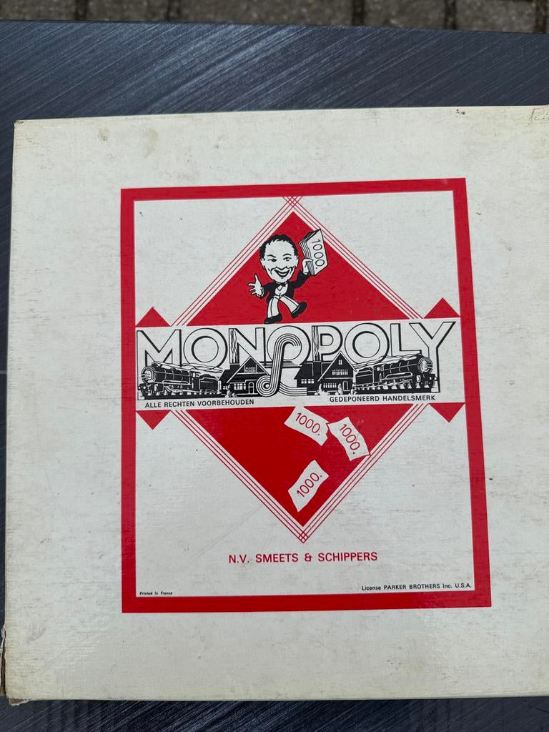 Vintage Monopoly Bordspel N.V. Smeets & Schippers, Drie of vier spelers, Ophalen, Gebruikt