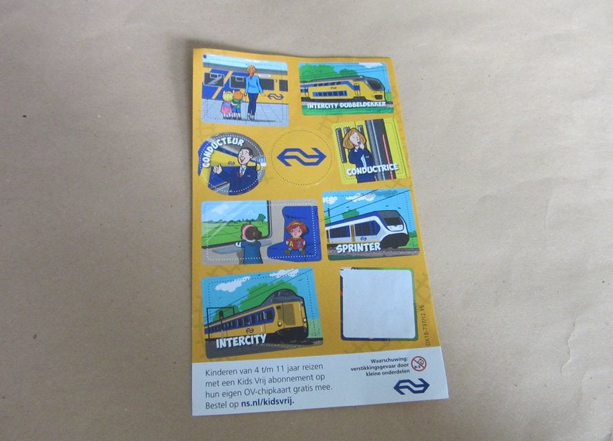NS stickervel, Verzenden, Zo goed als nieuw, Trein, Overige typen