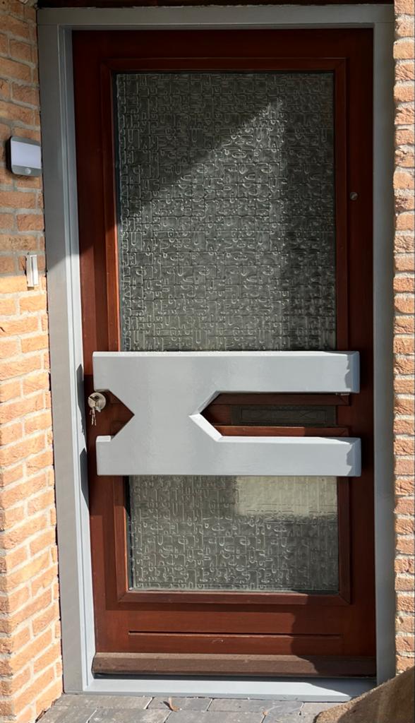 Voordeur met glas en brievenbus, Ophalen, Gebruikt, 80 tot 100 cm, Buitendeur