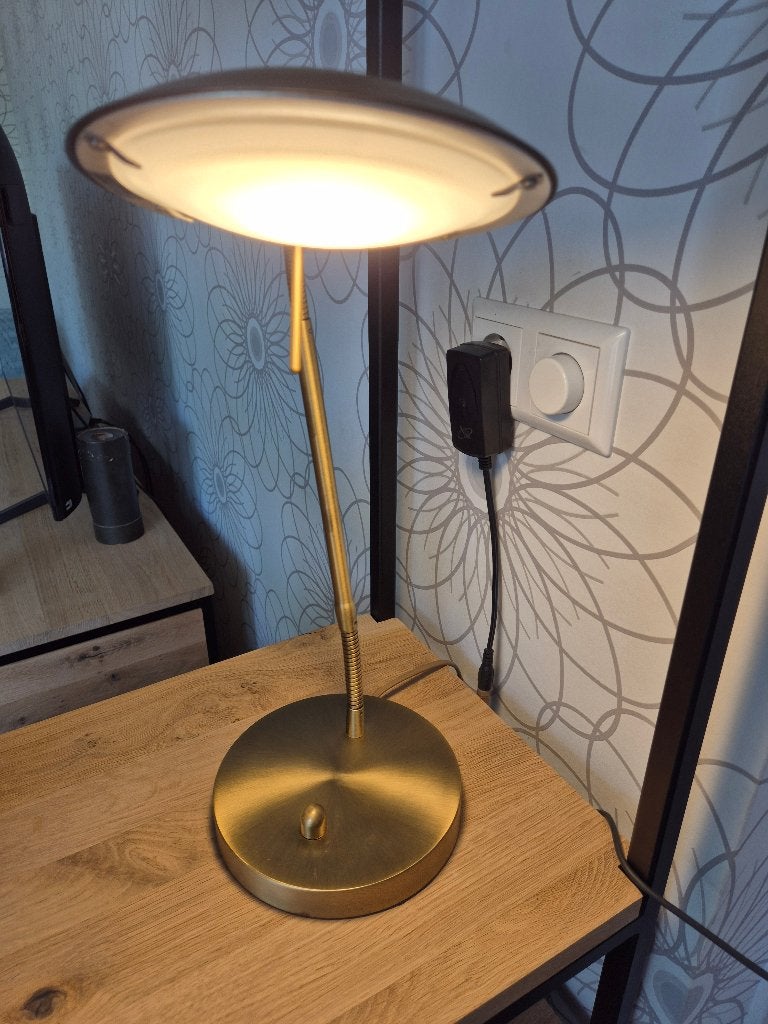 Mexlite bronskleurige tafellamp, Ophalen, Zo goed als nieuw, Metaal, Minder dan 50 cm
