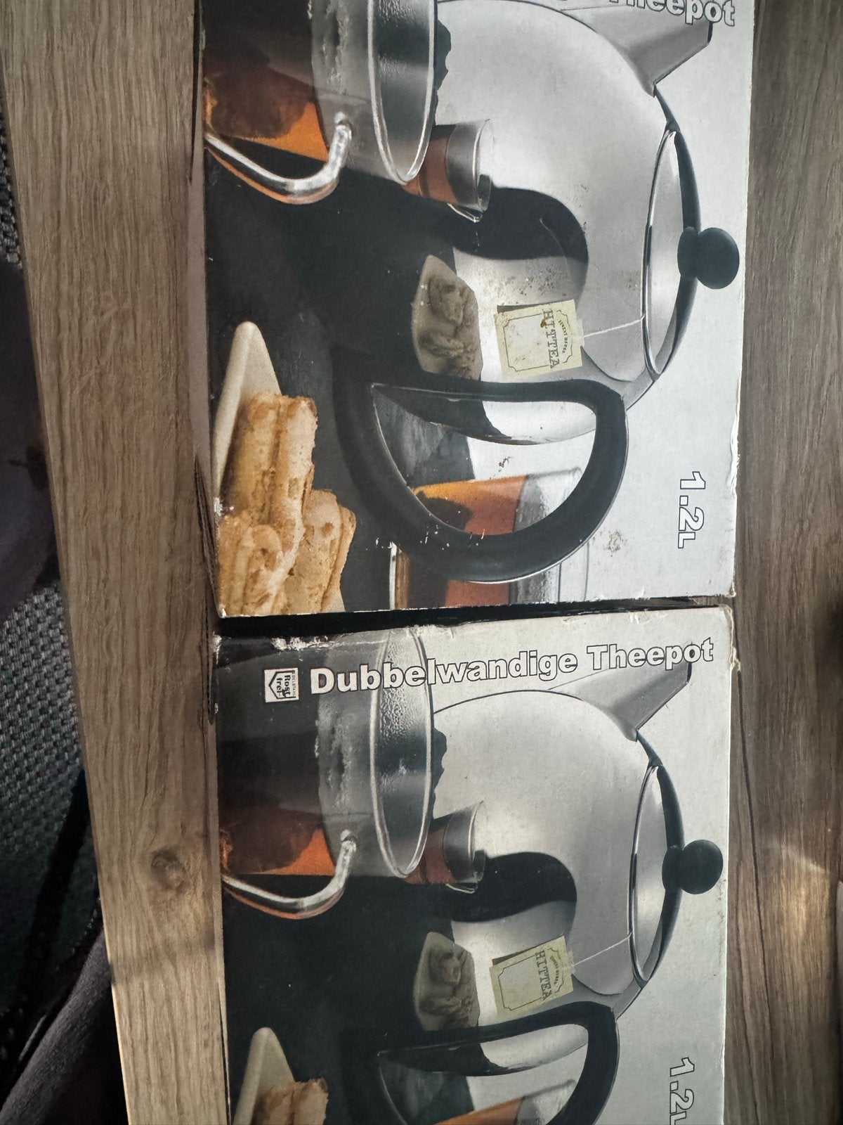 Dubbelwandige Theepot - 1.2L, Theepot/fluitketel, Ophalen of Verzenden, Metaal, Nieuw