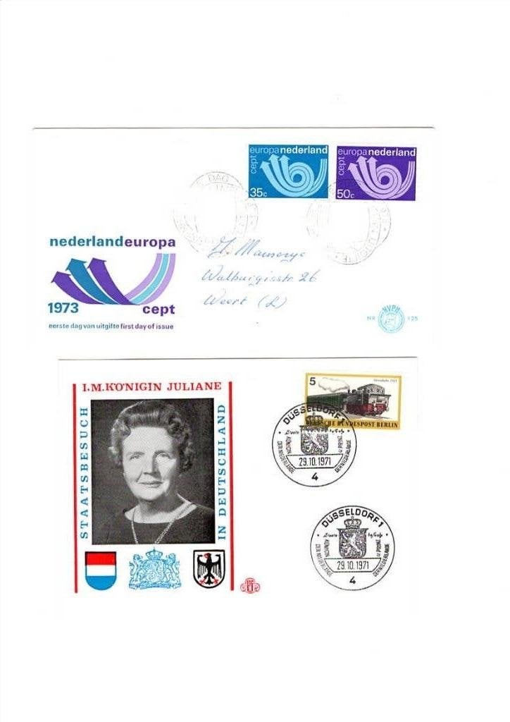 Ruin 30 eerste dag enveloppen., Postzegels en Munten, Postzegels | Eerstedagenveloppen, Ophalen of Verzenden, Beschreven, Europa