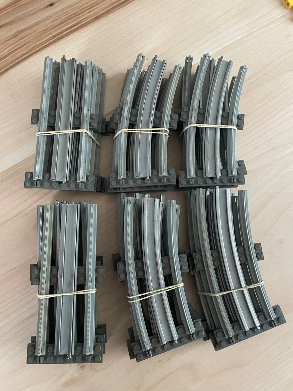 12V Trein Ovaal Rondje Grijze Rails (7850/7854 en 7851/7855), Compleet, Gebruikt, Overige thema's, Lego