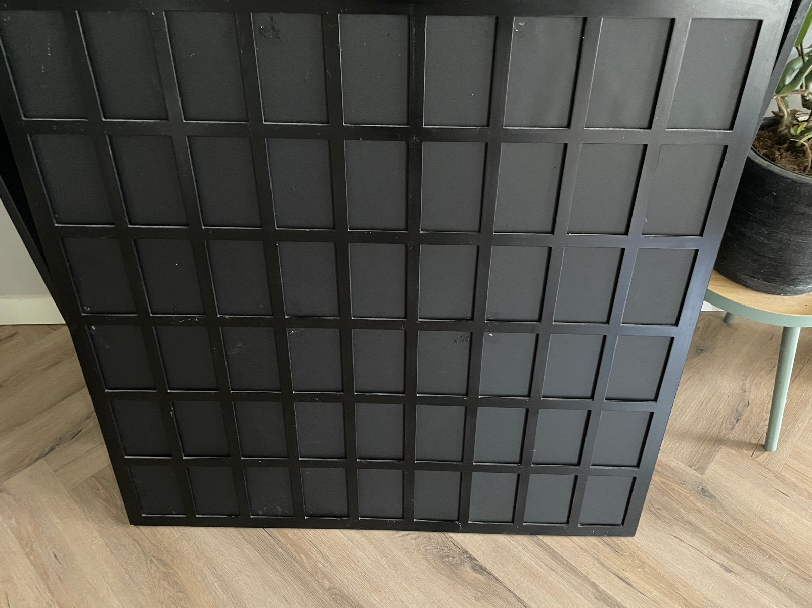 Zwarte fotolijst 100cm voor 54 fotos, Huis en Inrichting, Woonaccessoires | Schilderijen, Tekeningen en Foto's, Ophalen, Zo goed als nieuw