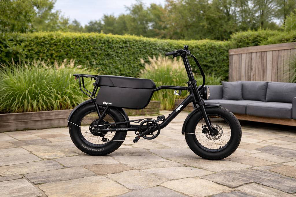 Doppio L’asta V24 elektrische fatbike in het zwart, Zo goed als nieuw, 59 cm of meer, 50 km per accu of meer, Ophalen