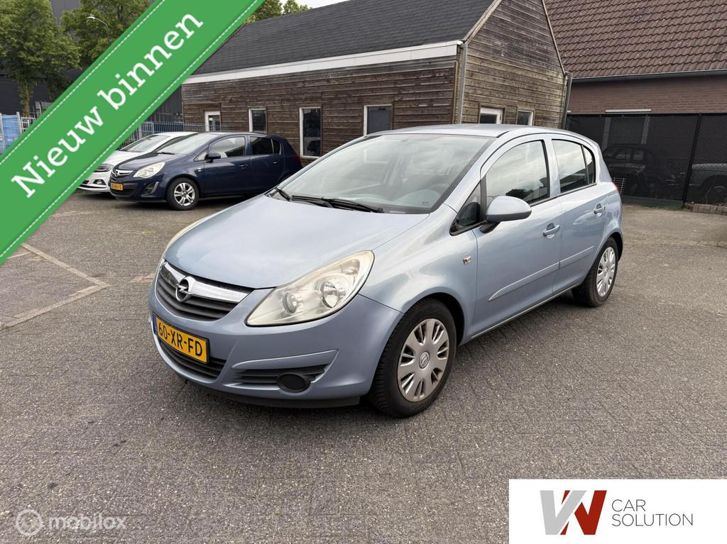 Opel Corsa 1.2-16V Enjoy KOPPAKKING LEK, Auto's, Opel, Voorwielaandrijving, Gebruikt, 4 cilinders, Blauw