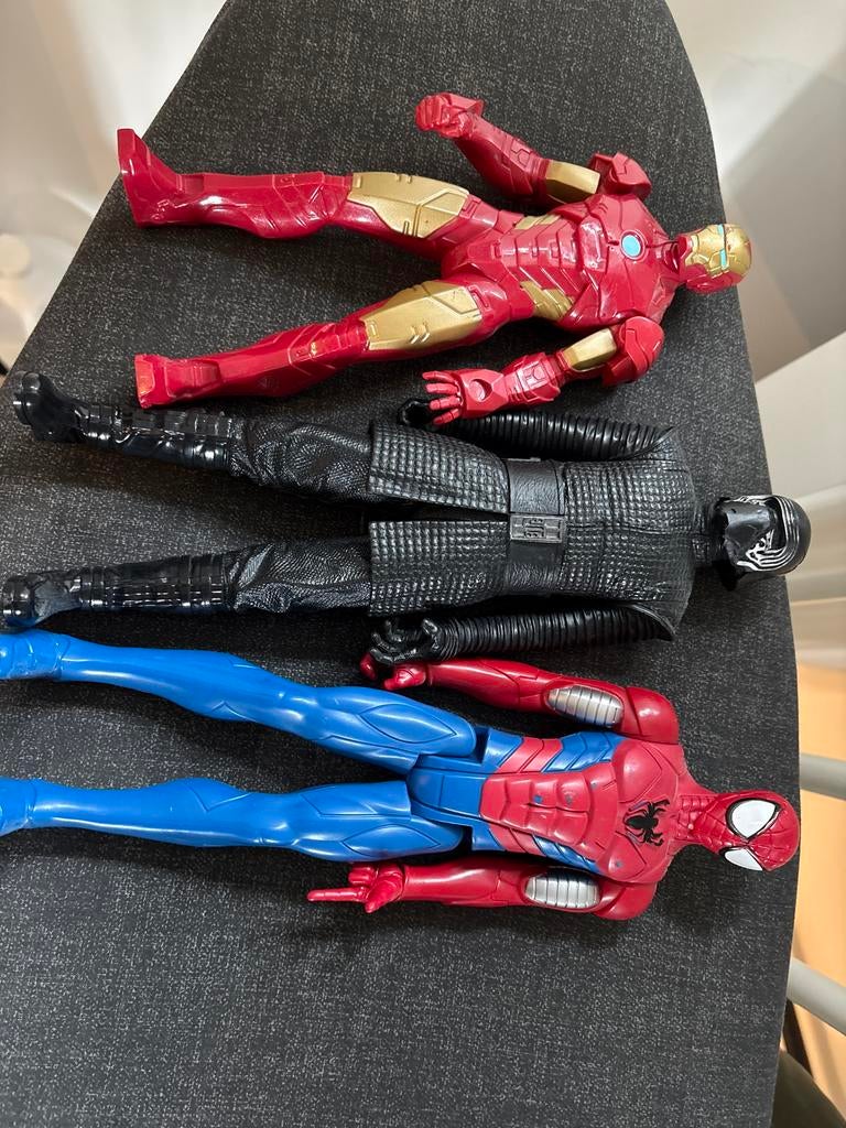 Marvel Actiefiguren Set: Iron Man, Kylo Ren, Spiderman, Kinderen en Baby's, Speelgoed | Actiefiguren, Ophalen of Verzenden, Gebruikt