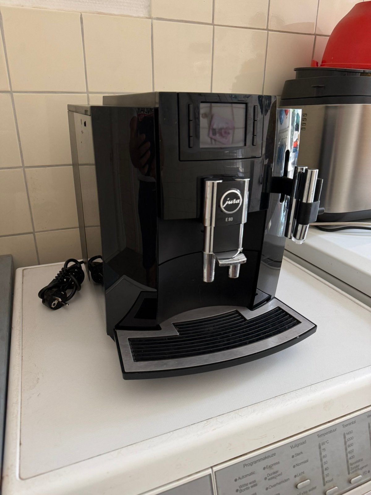 Jura E80 Expressomachine Piano black, Witgoed en Apparatuur, Koffiezetapparaten, 10 kopjes of meer, Ophalen, Zo goed als nieuw
