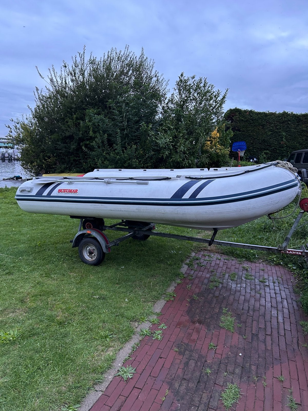 Suzumar MX-350/0 RIB (DS-350 FD) - Polyester bodem, Ophalen, Gebruikt, Suzumar, Buitenboordmotor