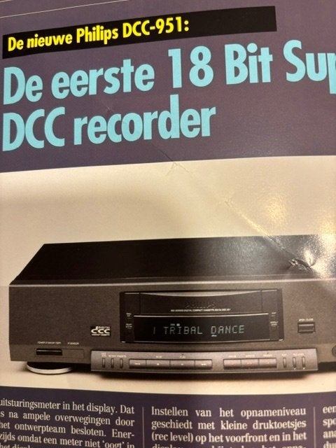Derde generatie dcc-recorder Philips 951  18 bit, Audio, Tv en Foto, Ophalen of Verzenden, Enkel, Philips, Auto-reverse