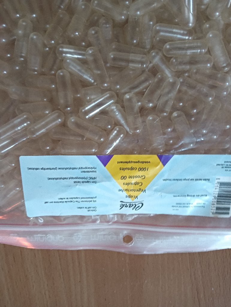 Vegetarische Vcaps Capsules - 1000 stuks, Maat 00, Ophalen of Verzenden, Nieuw, Overige typen