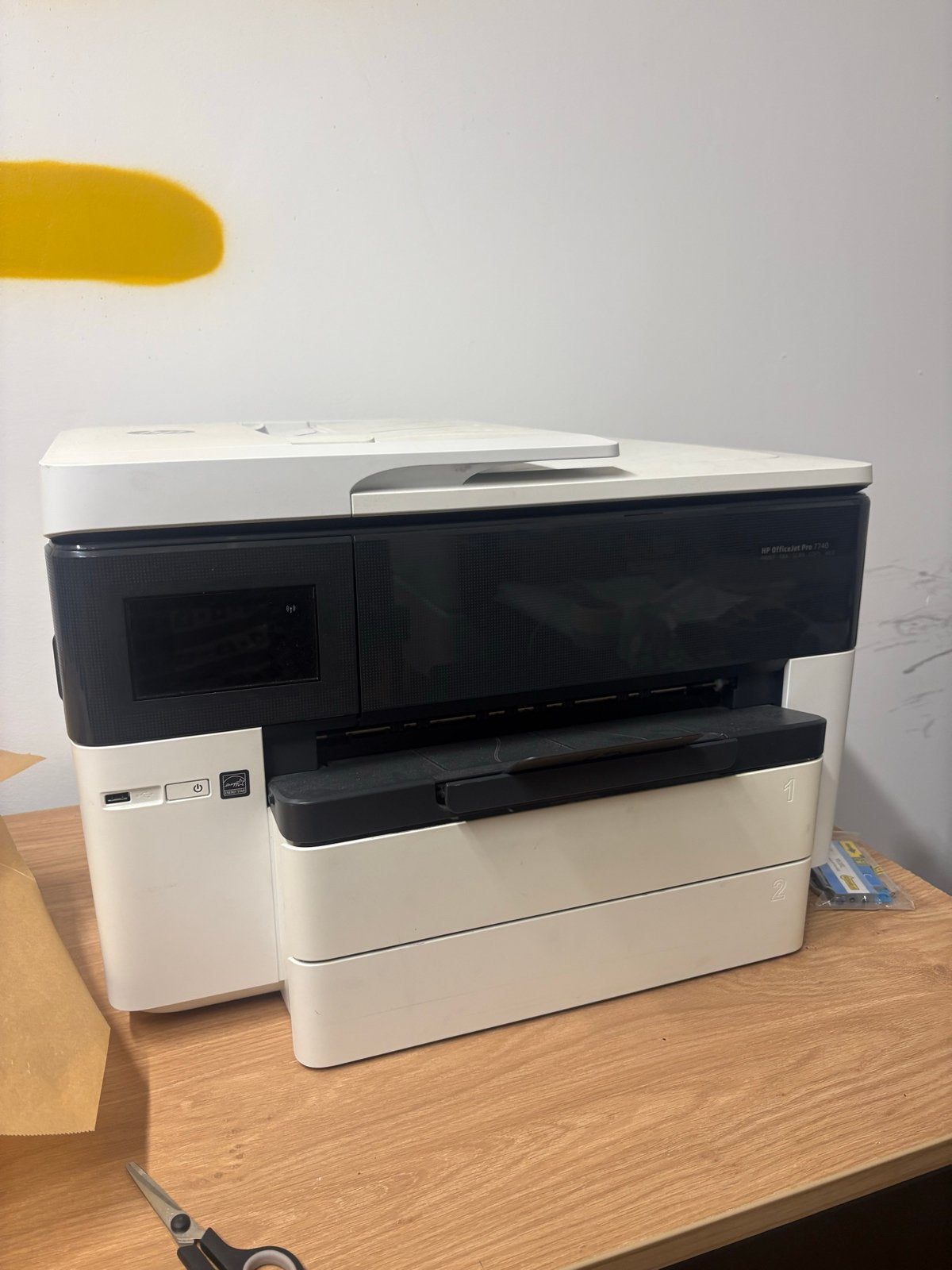 HP OfficeJet Pro 7740 All-in-One printer met extra inkt, Gebruikt, Faxen, Inkjetprinter, All-in-one