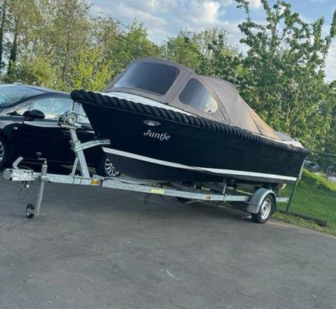 Stijlvolle Sloep sunrise 500 met Honda Buitenboordmotor, Watersport en Boten, Overige merken, Gebruikt, 15 pk, Buitenboordmotor