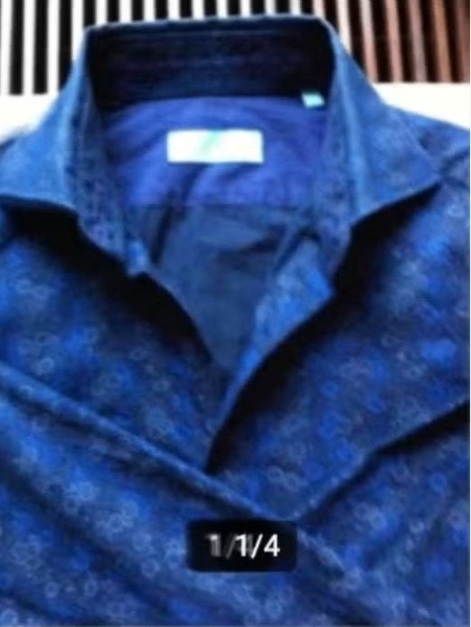 Heren overhemd mt L Britisch mode blauw, Britisch mode, Blauw, Ophalen of Verzenden, Zo goed als nieuw