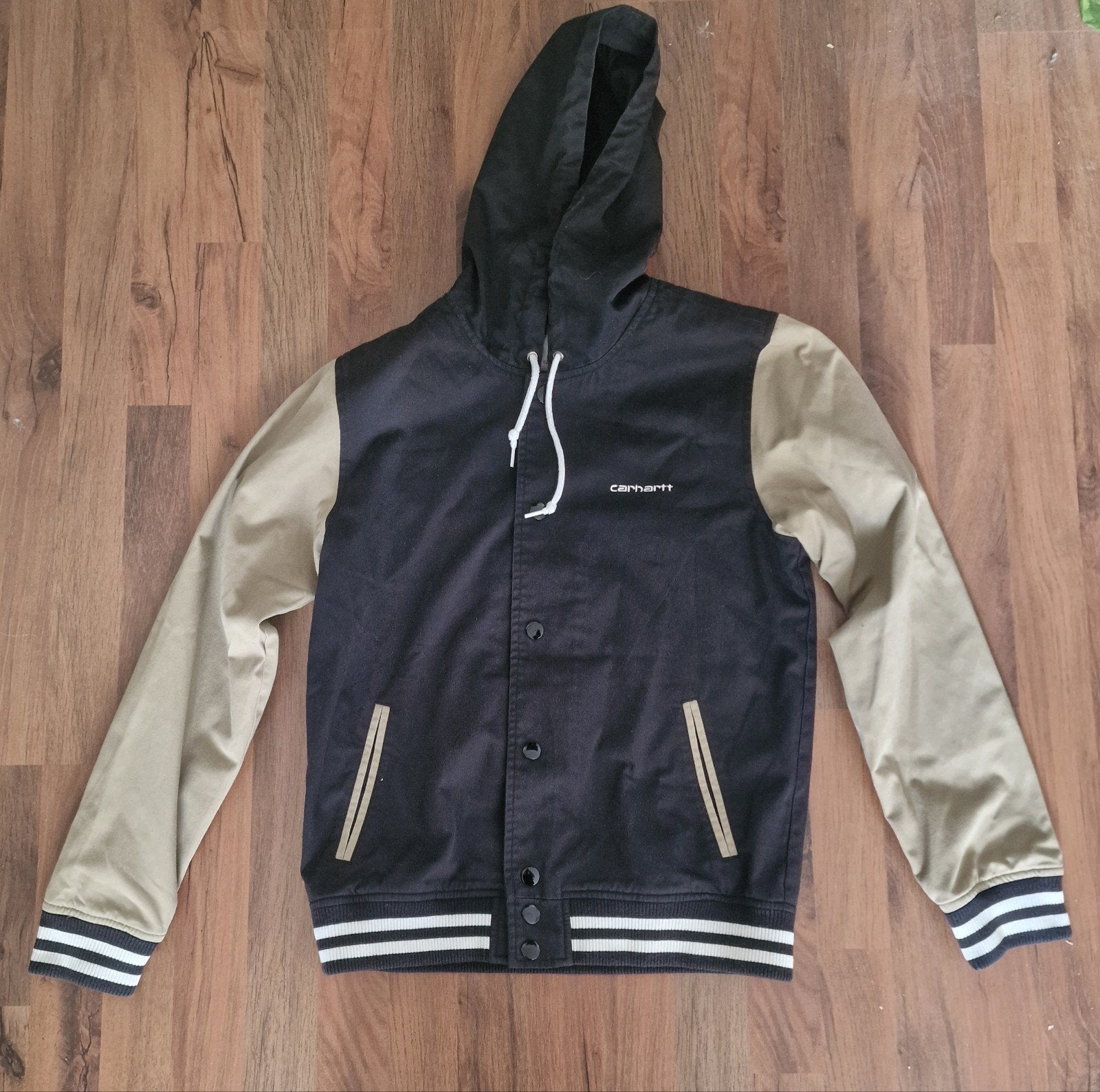 Carhartt WIP Robson Jacket Zwart/Horn - Maat S, Zwart, Ophalen of Verzenden, Zo goed als nieuw, Maat 46 (S) of kleiner