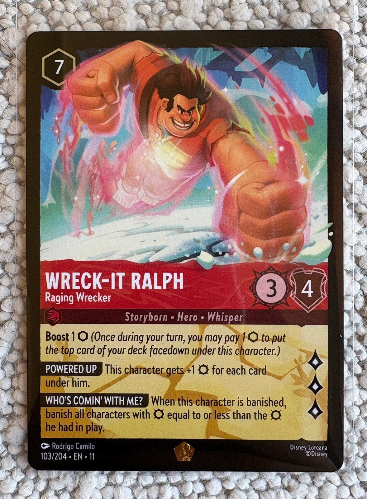 Lorcana Winterspell Legendary: Wreck-it Ralph [103/204], Ophalen of Verzenden, Nieuw, Losse kaart