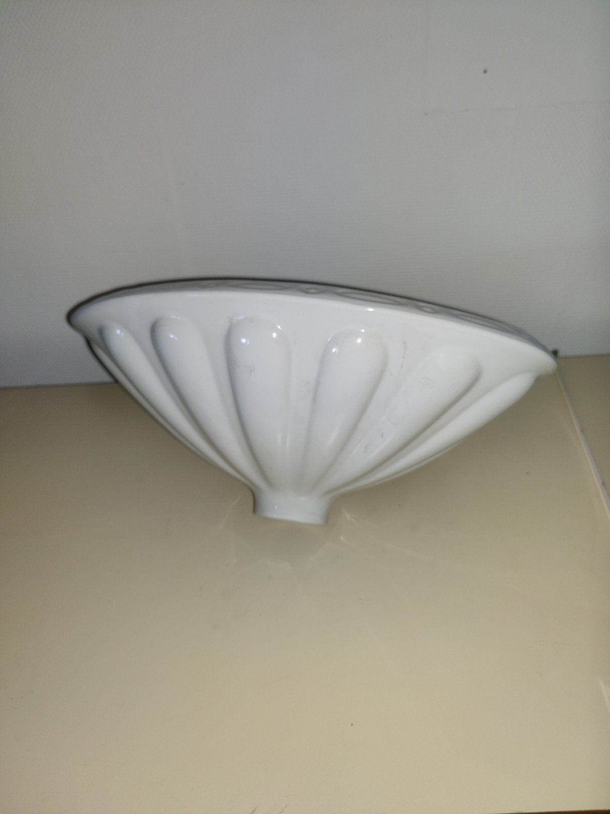 Vintage Witte Keramische Wasbakje - Art Deco Stijl, Ophalen of Verzenden