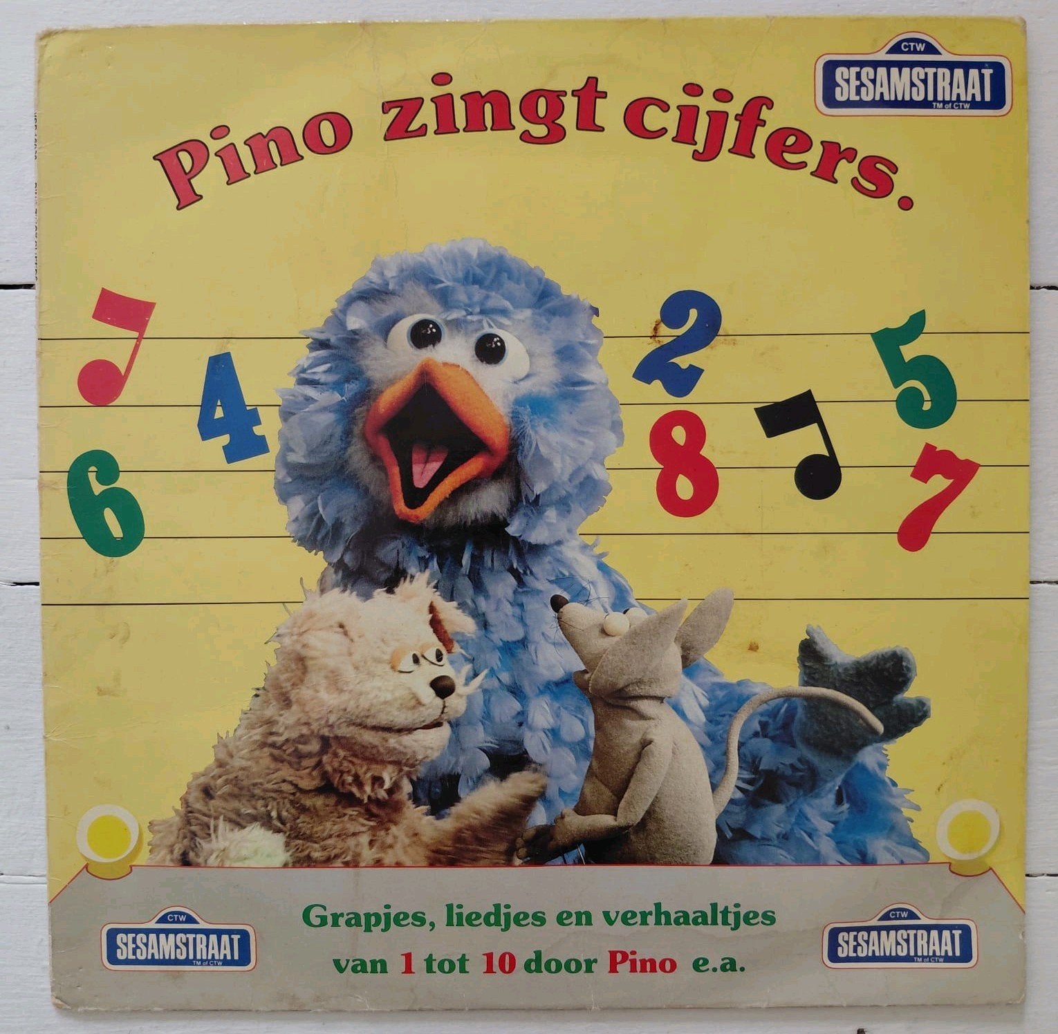 Pino Zingt Cijfers - Sesamstraat LP (1982), Ophalen of Verzenden, Gebruikt, 12 inch, LP