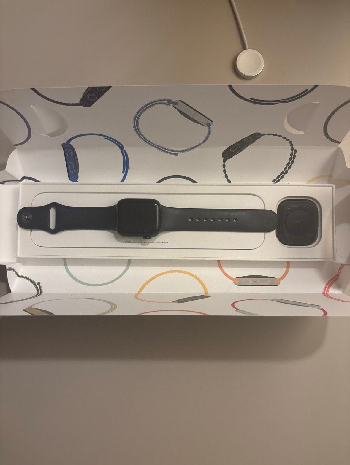 Apple Watch Series 7 + Midnight Sport Band, Ophalen, Afstand, Zwart, IOS