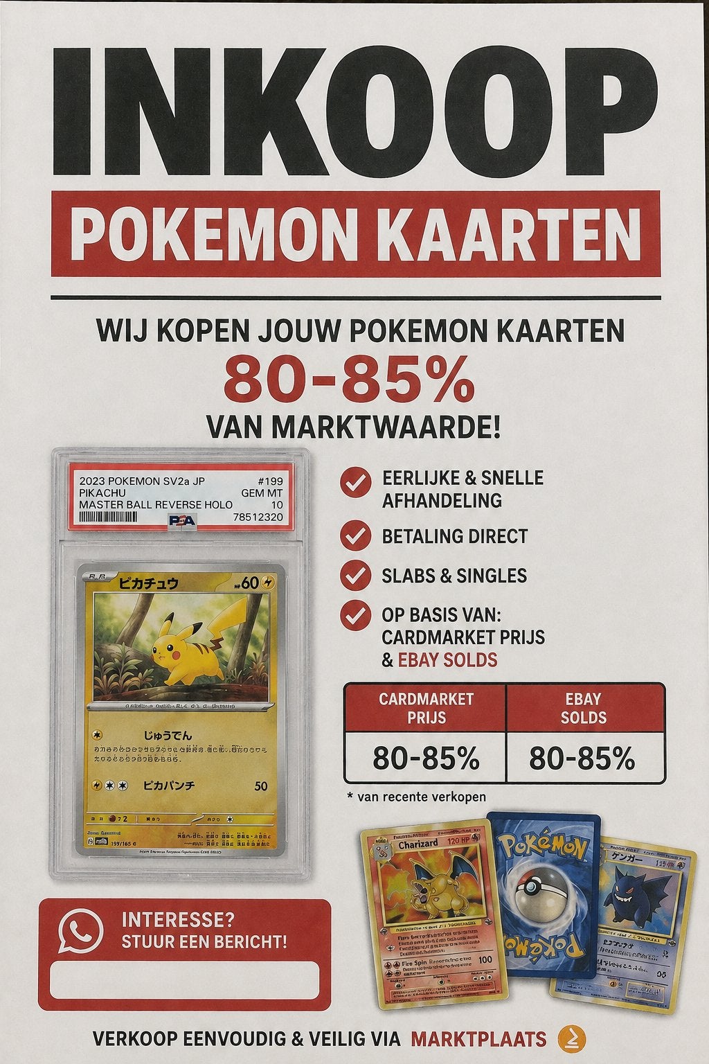 Inkoop Pokemon Collecties, Ophalen of Verzenden, Zo goed als nieuw, Meerdere kaarten