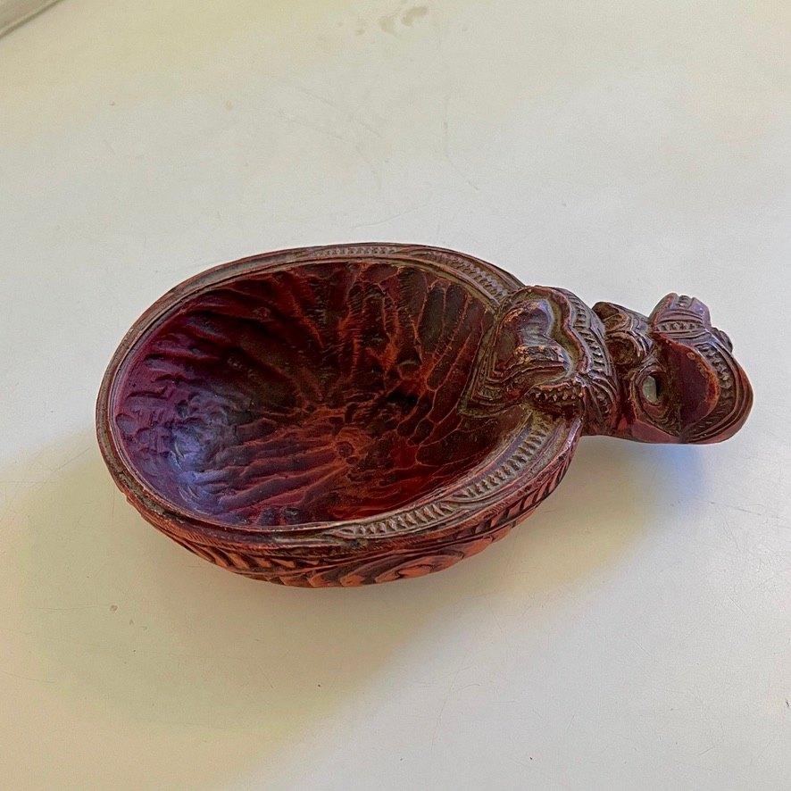 Houten schaal met handgreep, Antiek en Kunst, Ophalen of Verzenden