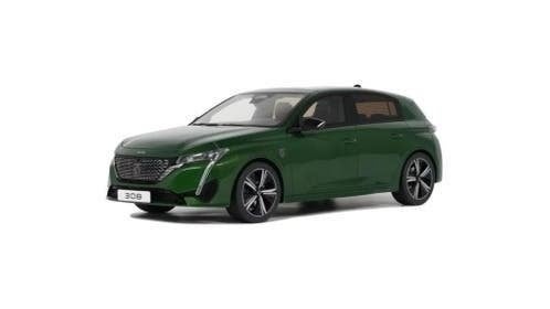 Peugeot 308 GT '22, groen (Olive green) 1:18 - OttOmobile, OttOMobile, Rue de L' Ecusson 2, 56120 Josselin France, Nieuw, Ophalen of Verzenden
