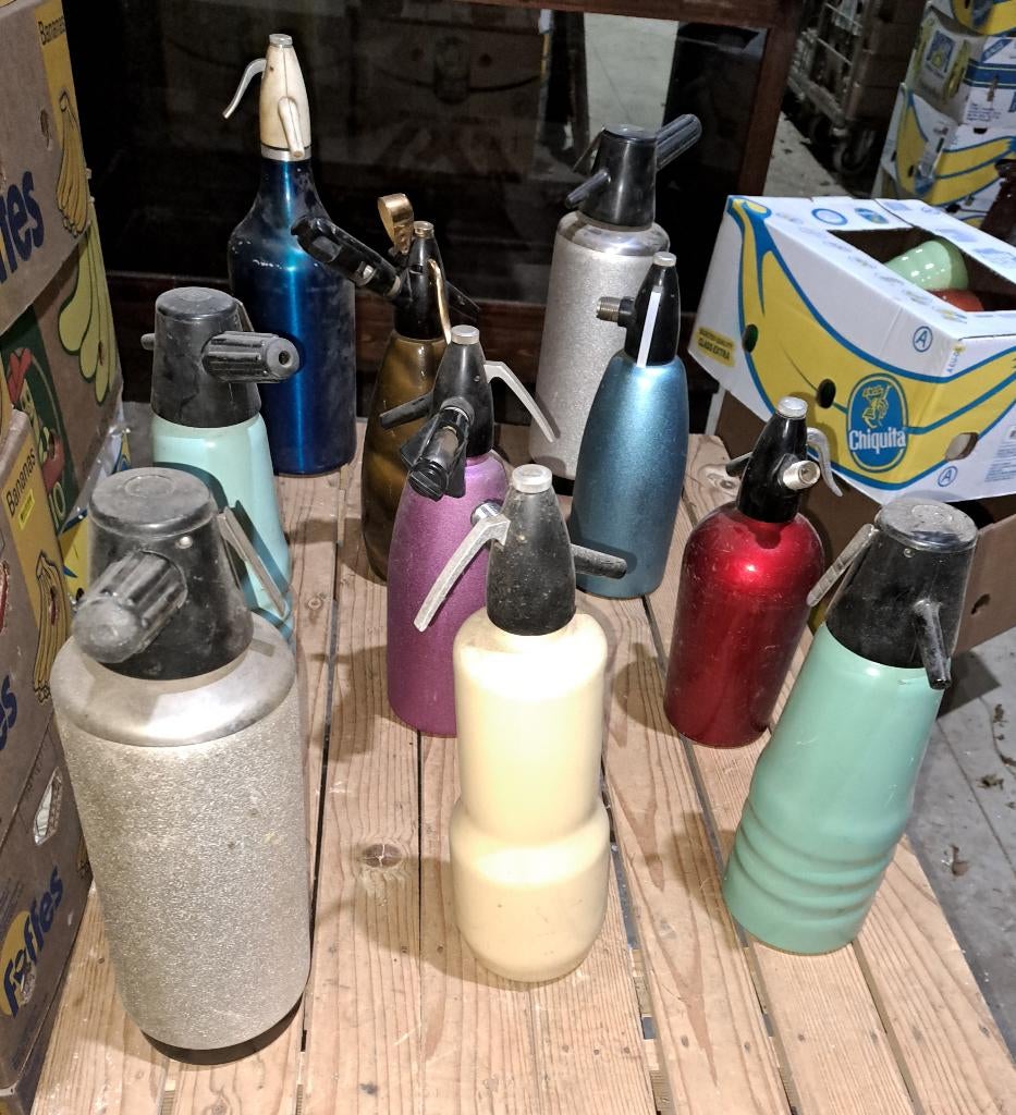 fles flessen spuitflessen siphonflessen, Ophalen