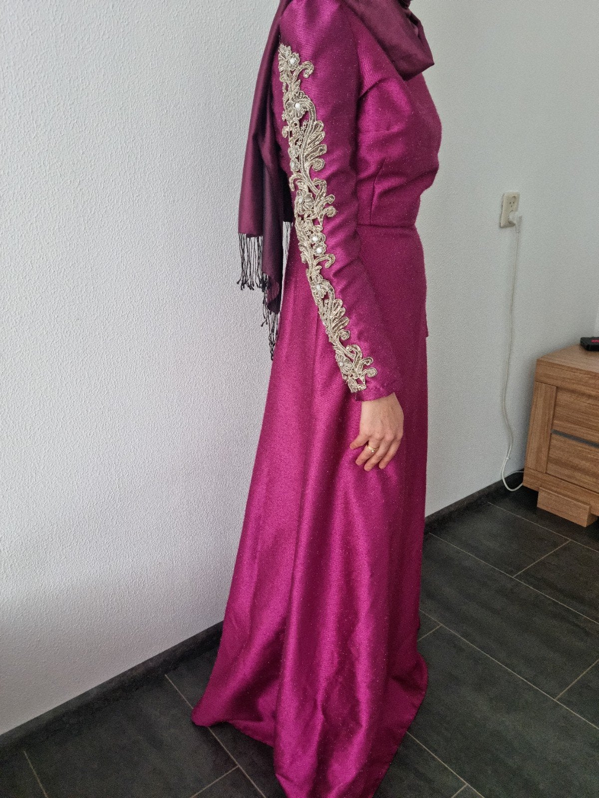 Gelegenheidsjurk, Kleding | Dames, Gelegenheidskleding, Ophalen, Zo goed als nieuw, Maat 38/40 (M), Overige typen