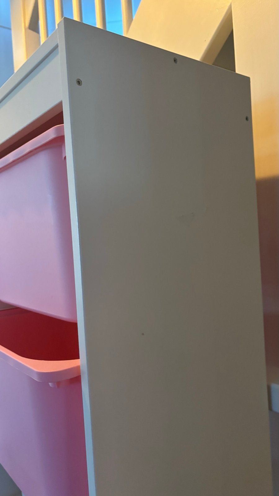 IKEA TROFAST Opbergkast met bakken, wit/roze, Ophalen, Gebruikt, 105 cm of meer, Minder dan 50 cm