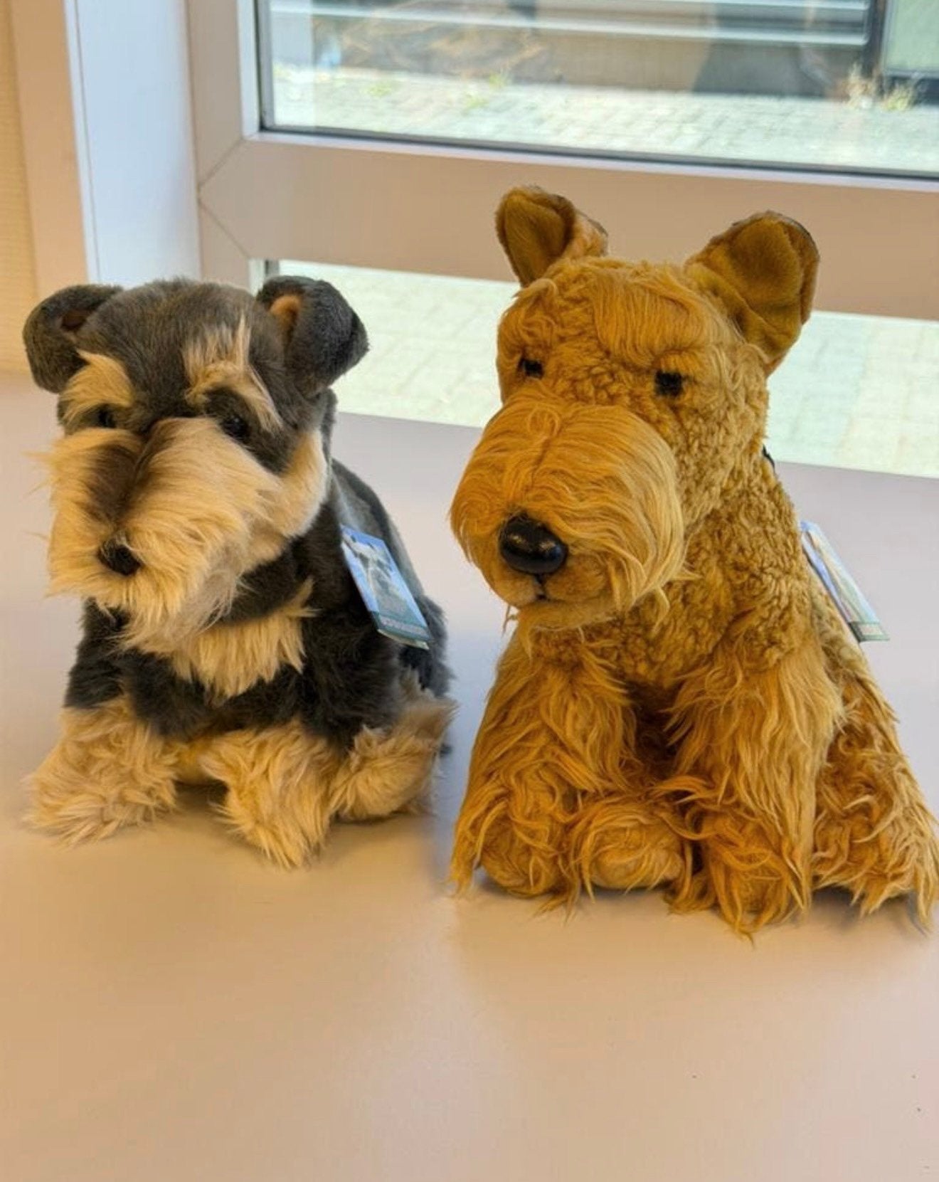 2x Faithful Knuffelhond Schnauzer Airedale knuffel honden, P, P, P, Nieuw