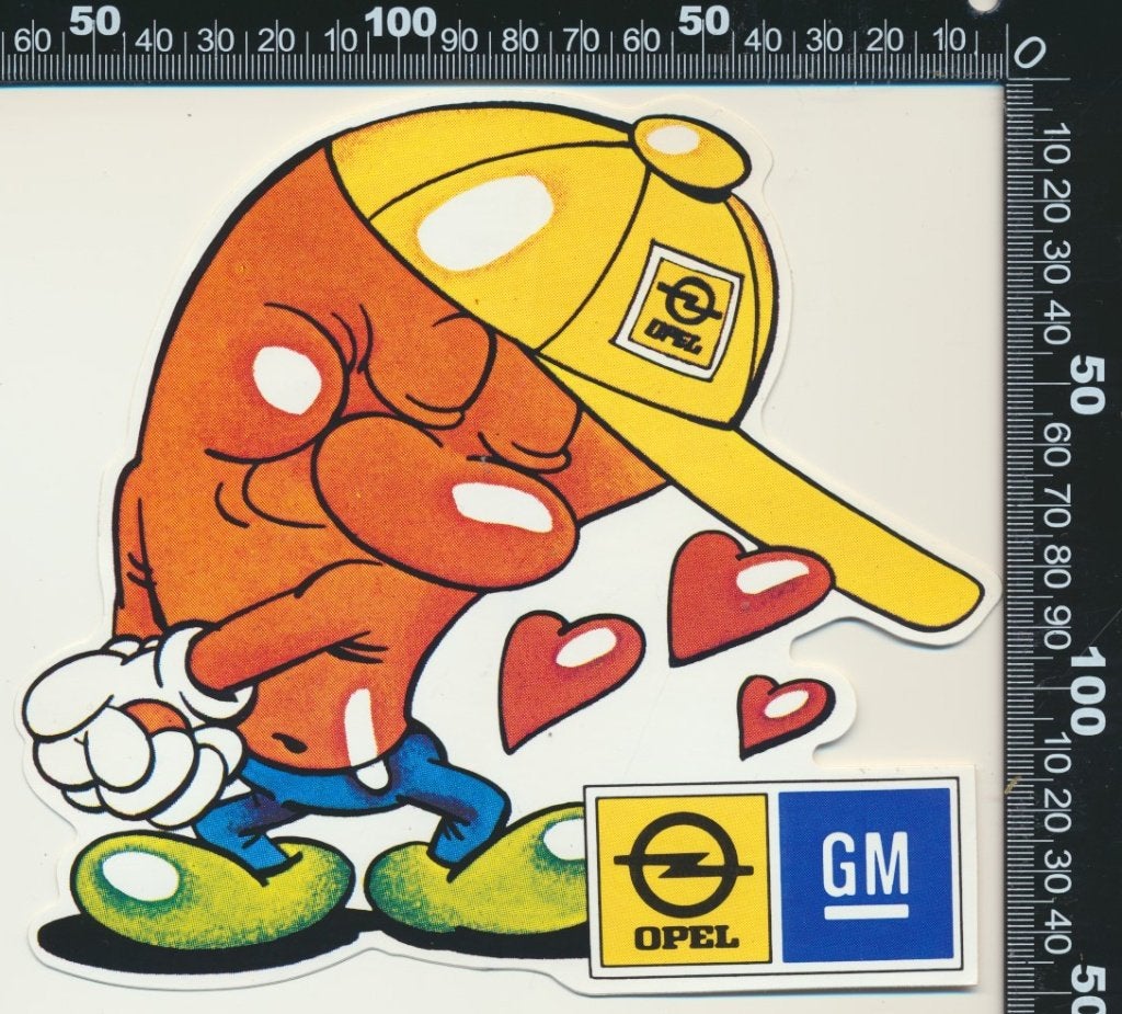 Sticker: Opel GM (Poppetje 5), Ophalen of Verzenden, Zo goed als nieuw, Auto of Motor